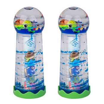 2PK Aquaworld Liquid Timer Kaleidoscope Turtle Sensory Relax Toy 5x13cm