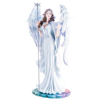 Mystical Worlds Large Angel Figurine Pentacle Wiccan Gothic Decor 33x58cm