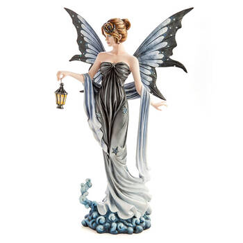 Mystical Worlds Large Fairy Star Figurine w/ Lantern Magical Decor 28x46cm