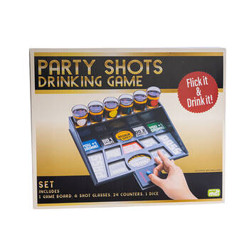 MDI Party Shots w/ Shot Glasses Tabletop Drinking Board Game 28x23cm