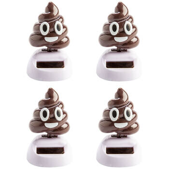 4PK Koolface Solar Dancing Poo Desk Car Dashboard Decoration Figure Toy
