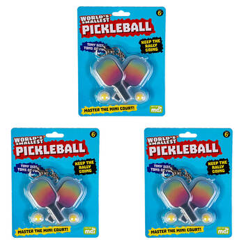 3PK Worlds Smallest Pickleball Board Game Play Miniature Toy Set Kids 6y+