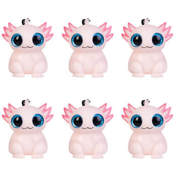 6PK Axolotl Eye Popping Keychain Axolotl Squeeze Toy 5.7x6cm - Pink