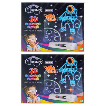 2PK Lil Dreamers Illuminate 3D Draw Board Art Set - Space 6y+
