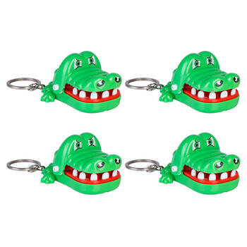 4PK Worlds Smallest Croc Attack Keyring/Keychain Miniature Toy Kids/Children 5+