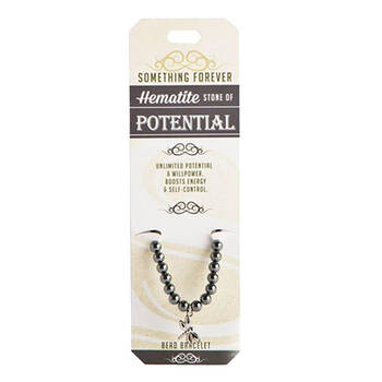 Wishstone Moonstone Hemalite Stone of Potential Bead Bracelet 4x6cm Silver