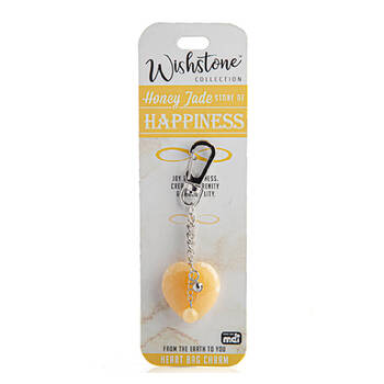 Wishstone Honey Jade Heart Bag Charm Bag Keychain Women's Accessory
