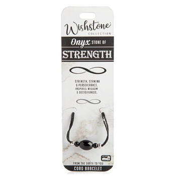 Wishstone Onyx Cord Bracelet Stamina & Perseverance Accessories Women Black