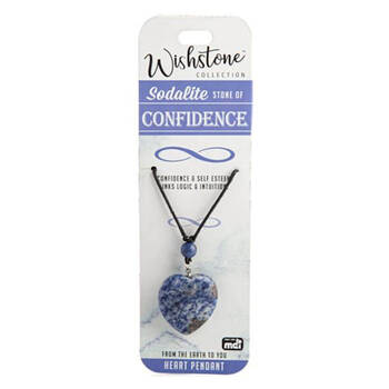 Wishstone Sodalite Heart Pendant Necklace Women's Accessories Blue