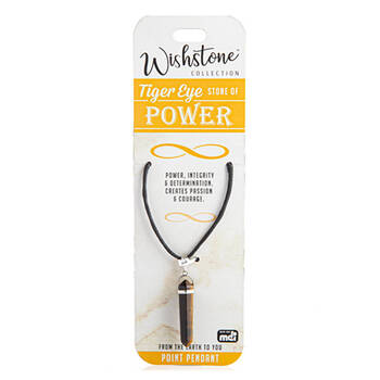 Wishstone Tiger Eye Point Pendant Jewellery Necklace Women's Accessories