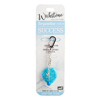 Wishstone Turquentine Heart Bag Charm Keychain Women's Accessories