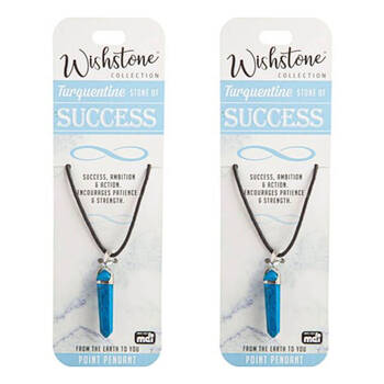 2PK Wishstone Turquentine Point Pendant Jewellery Necklace Women's Accessories