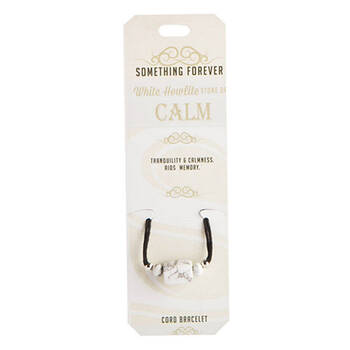 Wishstone White Howlite Cord Bracelet Bangle Charm Women's Accessories