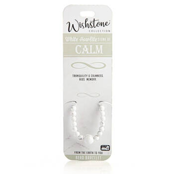 Wishstone White Howlite Bead Bracelet Bangle Charm Women's Accessories