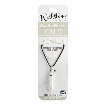 Wishstone White Howlite Point Pendant Necklace Women's Accessories