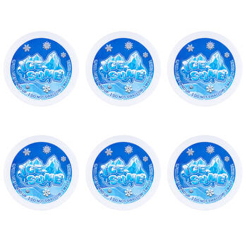 6PK MDI Ice Slime Stress Reliever Sensory Kids Toy Snowy White