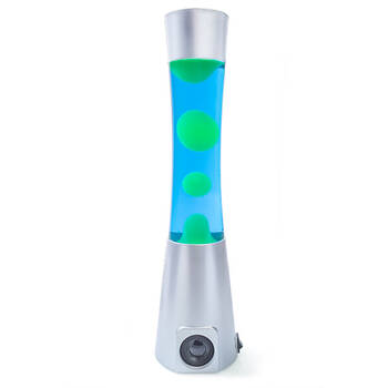 Art + Tech Motion Lamp Speaker LED Light Bluetooth  11.2x40cm - Silver/Blue