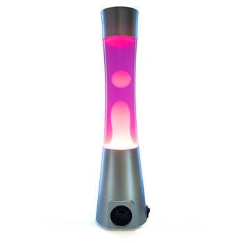 Art + Tech Motion Lamp Speaker LED Light Bluetooth 11.2x40cm - Silver/Pink