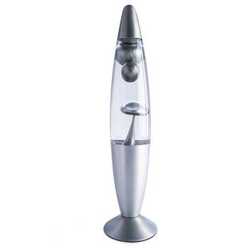 MDI Metallic Motion Lava Lamp Decorative Light 10x41cm - Silver