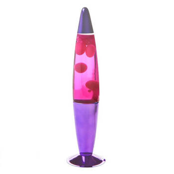 MDI Metallic Peace Motion Lava Lamp 10.5x41cm - Purple/Pink