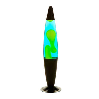MDI Peace Motion Lamp Lava Bedroom Night Light 10x41cm Black/Yellow/Blue