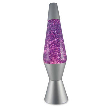 MDI Diamond Glitter Lamp Bedside Tabletop Decor - Silver/Purple