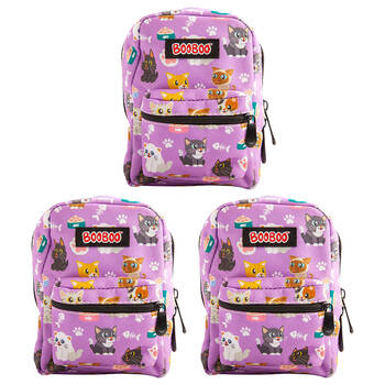3PK MDI BooBoo Furever Pets Backpack Minis Cats 11x15cm 3y+