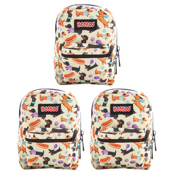 3PK MDI BooBoo Furever Pets Backpack Minis Dachshund 11x15cm 3y+