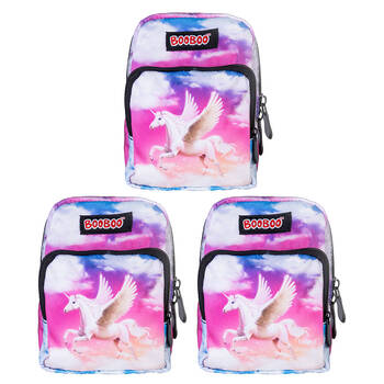 3PK MDI BooBoo Mystical Worlds Backpack Minis Flying Unicorn 11x15cm 3y+