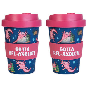 2PK Axolotl Eco-To-Go Bamboo 470ml Travel Cup 6.5x14.5cm Axolotl