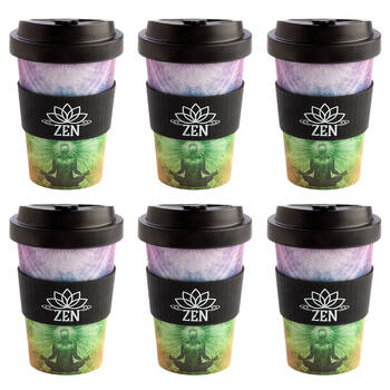6PK Eco-To-Go Bamboo 470ml Travel Cup 6.5x14.5cm Zen