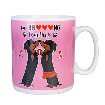 MDI Giant Mug Dachshund Valentine Kitchen Drinkware Coffee Mug 