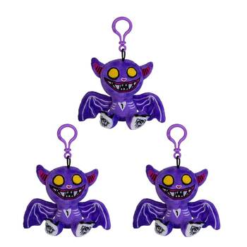 3PK Gus Fink Studio Plush Keychain Skull Boris Hanging Bag Accessory 