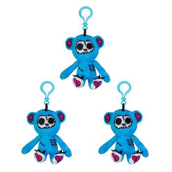 3PK Gus Fink Studio Plush Keychain Hanging Bag Accessory Grim St Bear