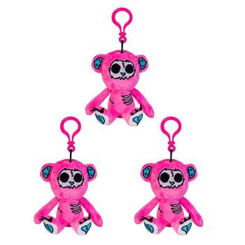 3PK Gus Fink Studio Plush Keychain Hanging Bag Accessory Grim St Bear