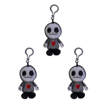 3PK Gus Fink Studio Plush Keychain Skull Gnome Hanging Bag Accessory