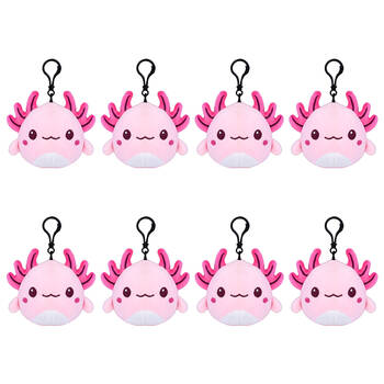 8PK Axolotl Keychain Plush Soft Cute Animal Bag Charm Toy 10x10cm