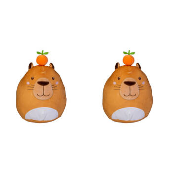 2PK Smooshos Pal Squishy Super Soft Velour Plushie Kids Toy 22x16x22cm Capybara