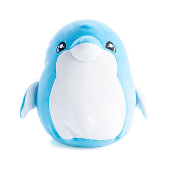 Smooshos Pal Squishy Super Soft Velour Plushie Kids Toy 22x16x22cm Dolphin
