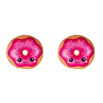 2PK Smooshos Pal Squishy Super Soft Velour Plushie Kids Toy 22x16x22cm Donut