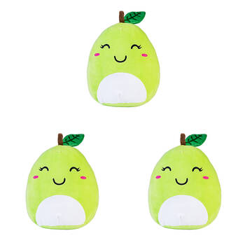 3PK Smooshos Pal Squishy Super Soft Velour Plushie Kids Toy 22x16x22cm Pear