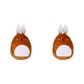 2PK Smooshos Pal Squishy Super Soft Velour Plushie Kids Toy 22x16x22cm Kangaroo