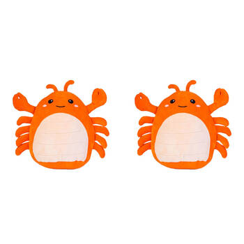 2PK Smooshos Pal Squishy Super Soft Velour Plushie Kids Toy 22x16x22cm Lobster
