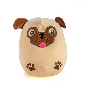 Smooshos Pal Squishy Super Soft Velour Plushie Kids Toy 22x16x22cm Pug