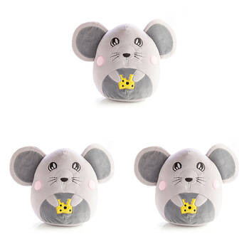 3PK Smooshos Pal Squishy Super Soft Velour Plushie Kids Toy 22x16x22cm Rat