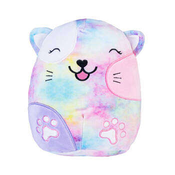 Smooshos Pal Squishy Velour Plushie Kids Toy 22x16x22cm Tie Dye Cat
