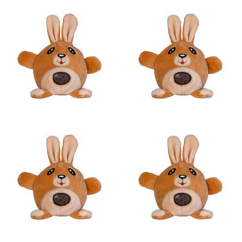 4PK PBJ Plush Ball Jellies Squishy Filled Childrens Toy 8x8x8cm Kangaroo