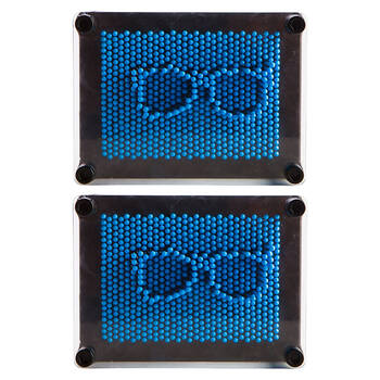 2PK MDI Neon Pin Art Square Reusable Canvass 13x10cm - Blue