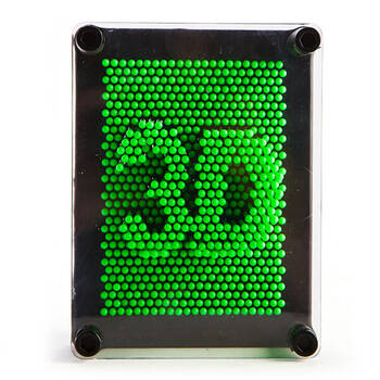 MDI Neon Pin Art Square Reusable Canvass 13x10cm - Green
