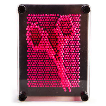 MDI Neon Pin Art Square Reusable Canvass 13x10cm - Pink